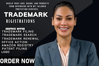 be your attorney for trademark, patent, logo registration office action at uspto