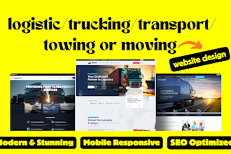 do logistics, trucking, freight broker, transport or chauffeur wordpress website