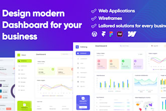 do dashboard designs, CRM admin panel and custom sass web app uiux in figma
