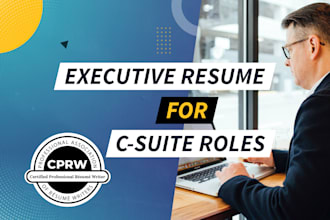 write and edit executive resume, cv, cover letter and bio for c suite leadership