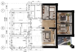 draw and review, 2d floor plan architectural drawing for city permits USA