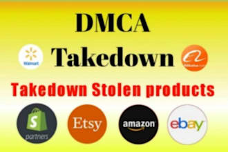 takedown report copyright product amazon,shopify,ebay,etsy under dmca