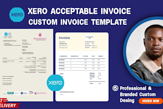 design xero invoice template, custom xero invoice design