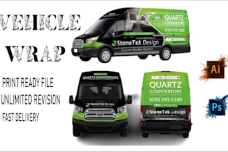 make creative vehicle wrap design for your car, truck, van , racing wrap ,