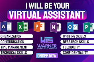 be your virtual assistant for data entry and admin tasks