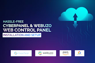 installation and setup cyberpanel or webuzo web control panel on AWS or gcp