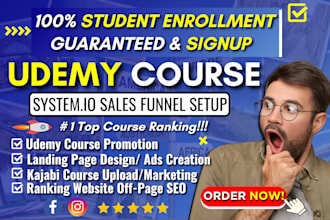 setup system io sales funnel for fitness udemy online course affiliate marketing