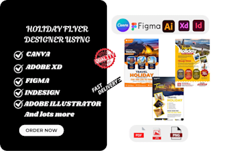holiday flyer using canva adobe illustrator figma adobe xd indesign