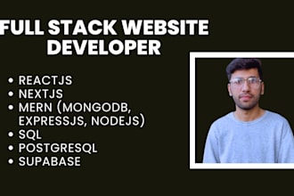 build full stack website reactjs, nextjs, mern, supabase, appwrite, nodejs