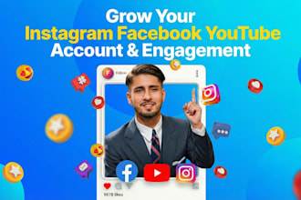 grow your instagram facebook youtube account and engagement