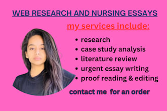 web research and nursing writing