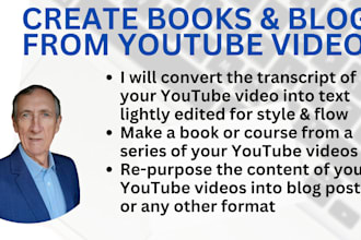 convert your youtube video transcript and edit it for better readability