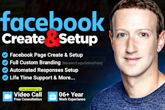 complete facebook business page setup with design, SEO and more