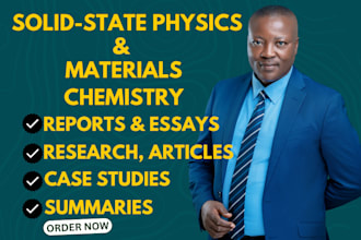 write research on solidstate physics and materials chemistry