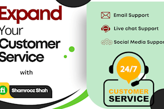 shopify customer support service via email support and live chat