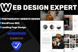 design photography website with online booking using pixpa, wordpress