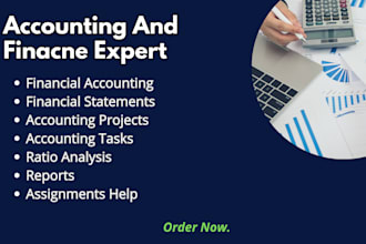 help you in accounting and finance assignments, reports, tasks and projects