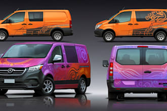 design awesome car, van, vehicle wrap design and vehicle stickers