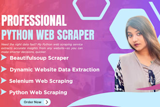 provide python web scraping and data extraction services