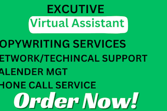 be your executive and personal virtual assistant for long term