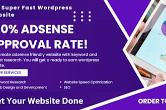 create adsense approved wordpress website with SEO articles