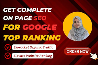 do complete on page SEO and technical optimization for your website
