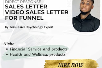 write high converting sales letter for financial services, health and wellness