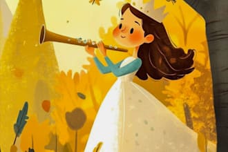 children story book illustration, children story book illustrations