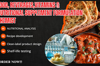 develop your food formulation, energy drink, supplement, beverage and vitamins