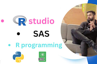 do anything code in rstudio, r programming and SAS