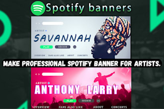 design eye catching unique spotify and soundcloud banner
