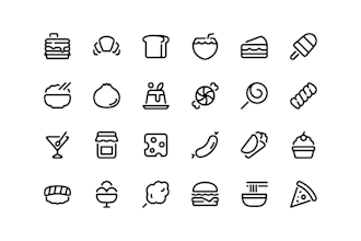 make unique vector icon set