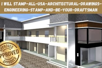 stamp, all USA architectural drawings, engineering stamp and be your draftsman