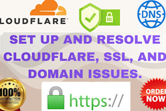 set up and resolve cloudflare, SSL, and domain issues