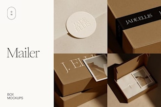 3d product packaging design, tube label, mailer box design