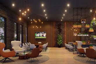 rebrand your restaurant design,3d classic cgi bar house,cafe bar,hotel rendering