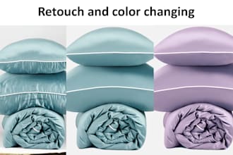retouch and color changing product photos