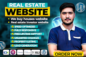 build real estate investor website house buying website or landing page
