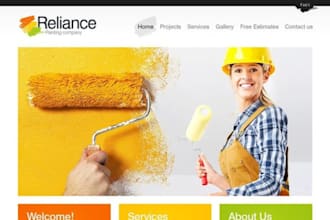 design modern, responsive painting website handyman website painting website