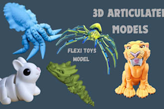 sculpt 3d articulated model bjd model 3d toy flexi model for 3d printing