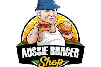 design unique burger logo