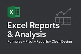 create structured excel reports with formulas and pivot tables