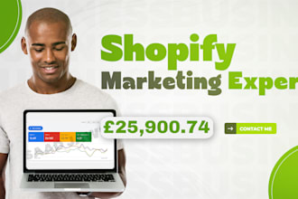 be your shopify marketing expert, shopify facebook ads campaign specialist