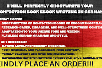 perfectly ghostwrite your nonfiction book ebook writing in german