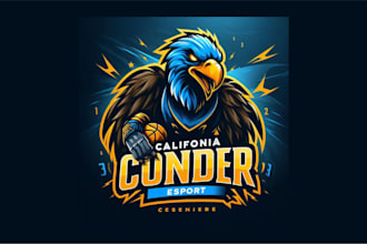 make a california condor esport mascot logo for your brand