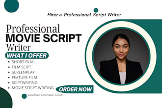 write movie script screenplay short feature film tv pilot series screenwriting