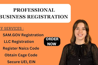 do perfect sam gov registration get uei ,cage code, naics code, llc registration