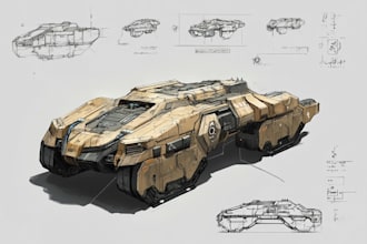 create scifi vehicle design and spaceship concept art