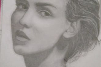 draw realistic face sketches for you