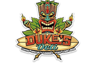 design dukes deli island style serving up coffee logo